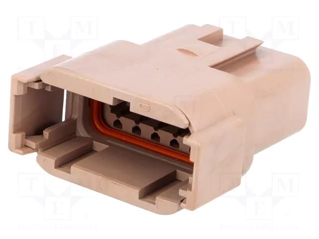 Connector: wire-wire; plug; male; DTM; PIN: 12; IP69K; for cable DEUTSCH DTM04-12PD