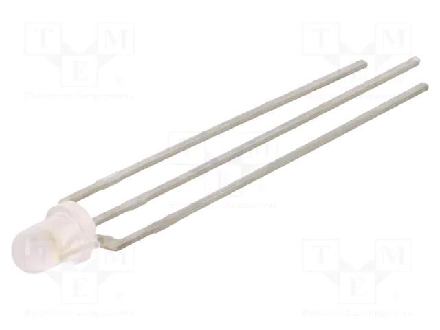 LED; yellow/green; 3mm; 45°; Front: convex; 2÷2.4/2÷2.4VDC LITEON LTL1BEKGYJ