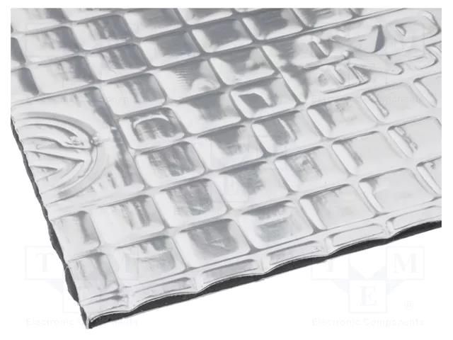 Damping mat; aluminium foil,butyl rubber; 750x540x2mm SILENT COAT SC-M2-04