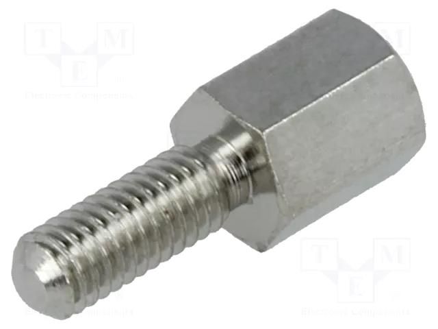 Screwed spacer sleeve; 6mm; Int.thread: UNC4-40; Ext.thread: M3 DREMEC TFM-6/8/DR2103