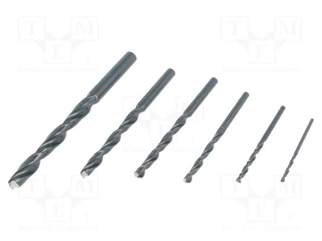 Drill set; for metal; high speed steel; plastic cassette; metal ALPEN-MAYKESTAG ALP.8011221