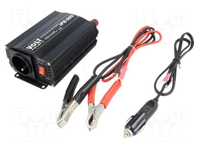 Converter: DC/AC; 350W; Uout: 230VAC; 10.5÷15.5VDC; 178x105x60mm VOLT POLSKA IPS500/12V
