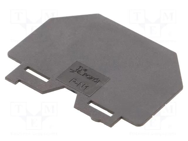 Separating plate; black; polyamide; 1mm POKÓJ P-N1-BK
