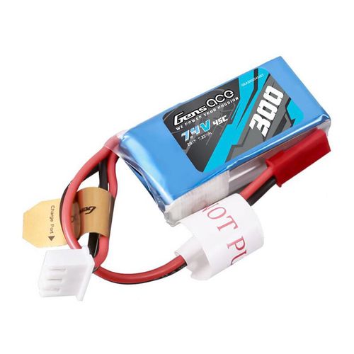 Gens ace 300mAh 7.4V 45C 2S1P Lipo Battery Pack with JST-SYP Plug, Gens ace GEA3002S45JST