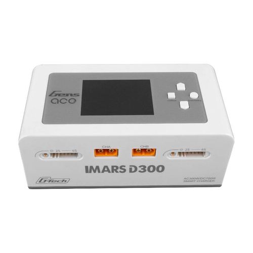 Gens Ace IMARS D300 G-Tech Channel AC/DC 300W/700W RC Battery Charger-EU White, Gens ace GEA300WD300-EW