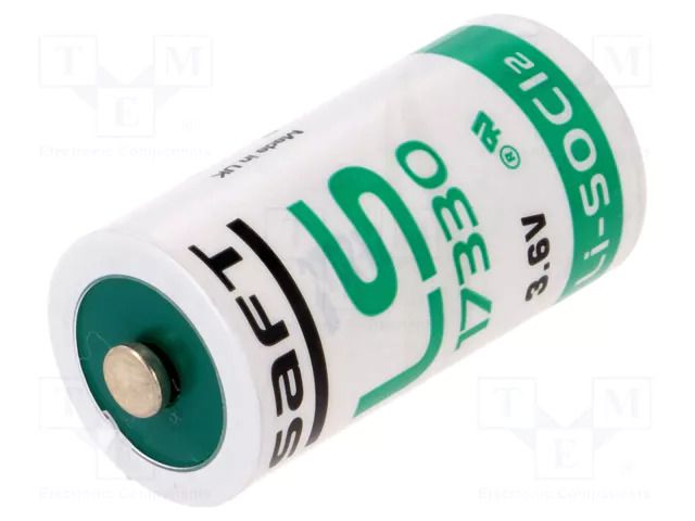 Battery: lithium; 17335,2/3A; 3.6V; 2100mAh; non-rechargeable SAFT SAFT-LS17330