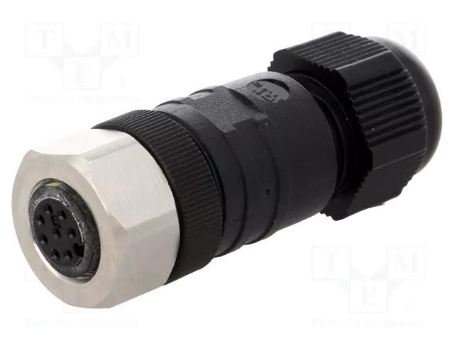 Connector: M12; plug; PIN: 8; female; straight; IP67; screw terminal LUMBERG AUTOMATION RKCN8/9