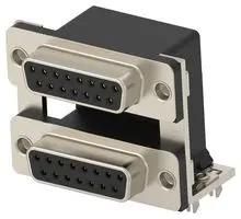 STACKED D-SUB CONN, RCPT OVER RCPT, 15P 2454917-5