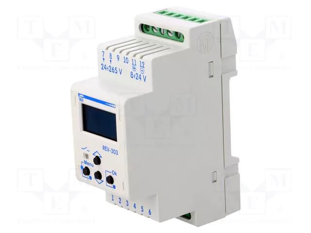 Programmable time switch; Range: 1 year; SPDT; 24÷265VAC; 8÷24VDC NOVATEK ELECTRO REV-303