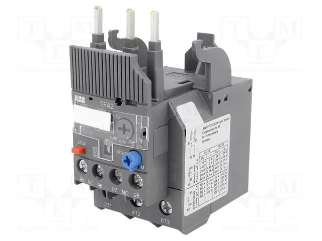 Thermal relay; Series: AF; Leads: screw terminals; 0.41÷0.55A ABB TF42-0.55