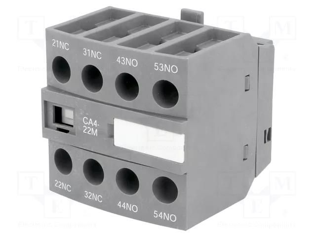 Auxiliary contacts; Leads: screw terminals; front; AF ABB CA4-22M