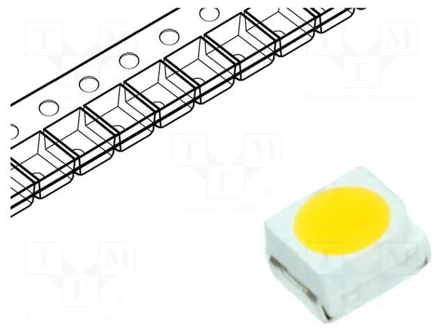 LED; SMD; 3528,PLCC2; white warm; 1700÷2500mcd; 120°; 20mA WAH WANG HOLDING WW-WRA30TS-Q