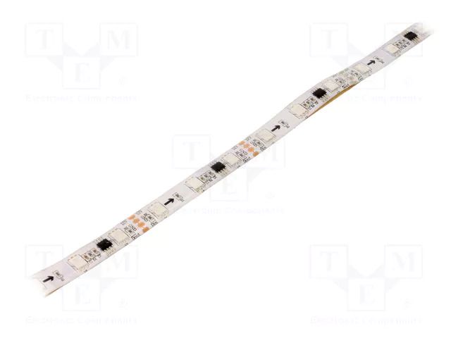Programmable LED tape; RGB; 5050; LED/m: 48; 10mm; IP65; 140°; 12VDC WORLDSEMI HCCBB48WG