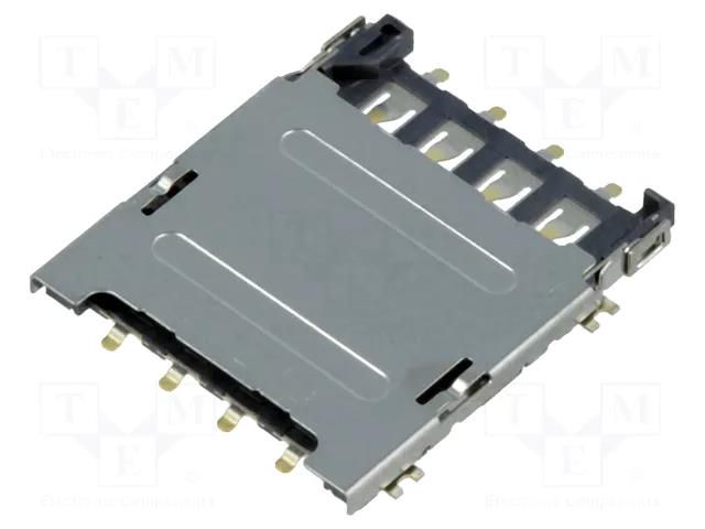 Connector: for cards; Micro SIM; with hinged cover; SMT; PIN: 8 ATTEND 115R-BCA0