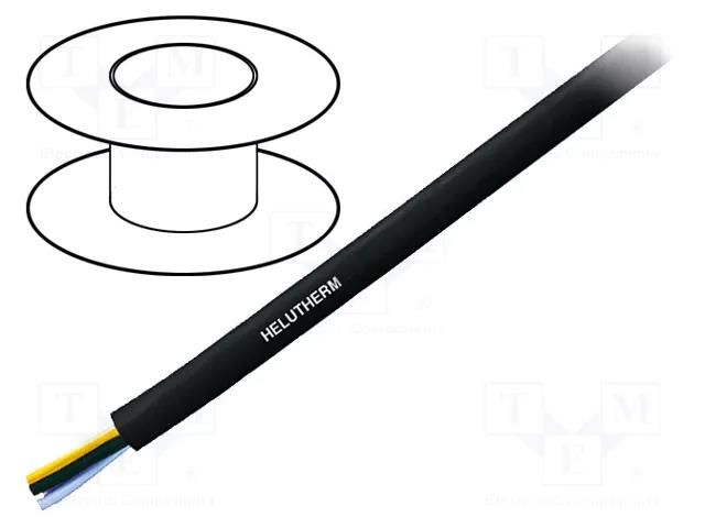 Wire; HELUTHERM® 120; 5G1.5mm2; stranded; Cu; PVC; black; -30÷105°C HELUKABEL THERM120/5G1.5