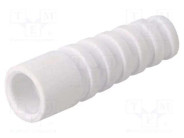 Strain relief; RG59,RG62; white; Application: BNC plug; 10pcs. MH CONNECTORS RG59/62SRB-W