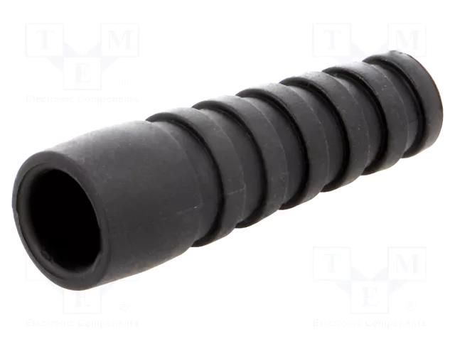 Strain relief; RG59,RG62; black; Application: BNC plug; 1pcs. MH CONNECTORS RG59/62SRB-BK
