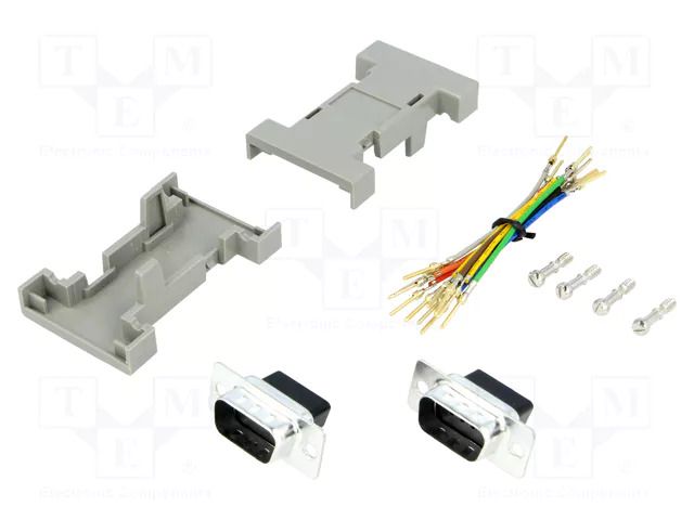 Transition: adapter; D-Sub 9pin male,both sides MH CONNECTORS GA0909MMLGK-RC