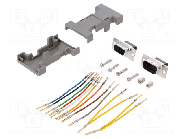 Transition: adapter; D-Sub 9pin male,D-Sub 9pin female MH CONNECTORS GA0909MFLGK-RC