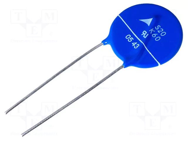 Varistor: metal-oxide; THT; 60VAC; 85VDC; 100V; 6500A; Ø22.5mm; 33J EPCOS / TDK SIOV-S20K60