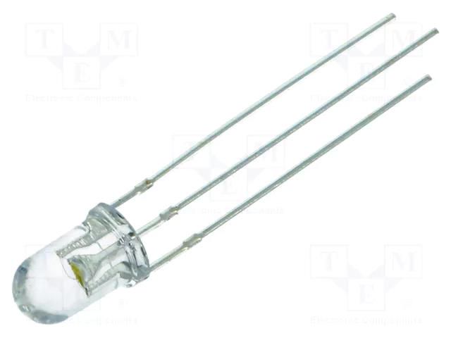 LED; red/warm white; 5mm; 30°; Front: convex; 1.8÷2.6/2.8÷3.6VDC OPTOSUPPLY OSRMPA5B31A