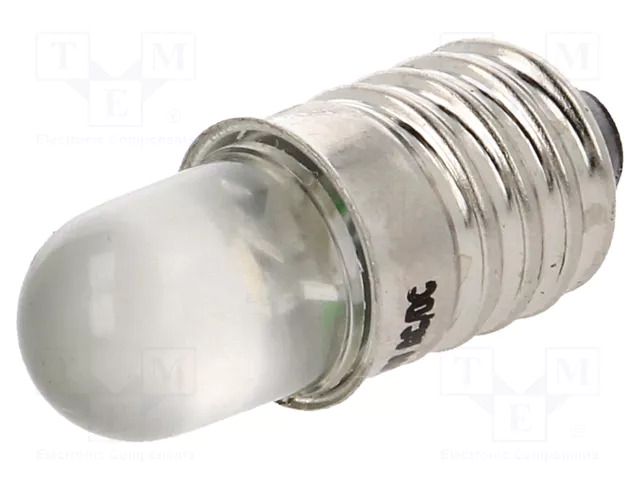 LED lamp; white; E10; 24VDC; 24VAC; AC lum: 2000÷2500mcd POLAM-ELTA LW-E10-24AC/DC