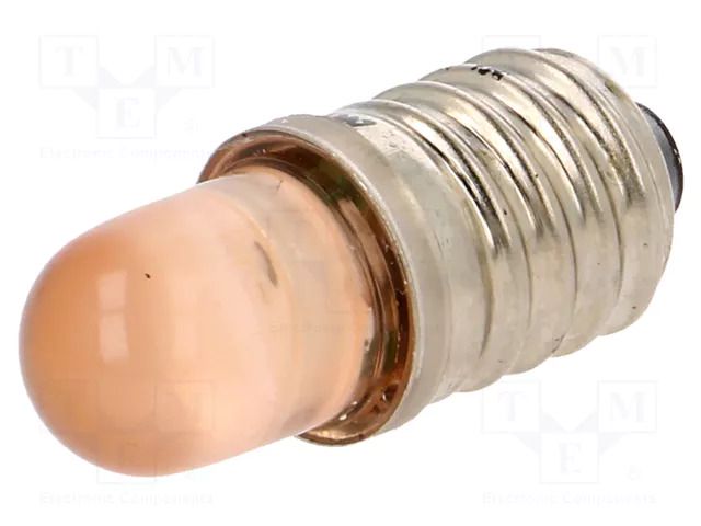 LED lamp; orange; E10; 24VDC; 24VAC; AC lum: 600÷800mcd POLAM-ELTA LO-E10-24AC/DC