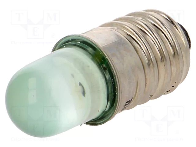 LED lamp; green; E10; 230VAC; 400÷500mcd POLAM-ELTA LG-E10-230AC