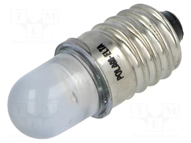 LED lamp; blue; E10; 24VDC; 24VAC; AC lum: 300÷400mcd POLAM-ELTA LB-E10-24AC/DC