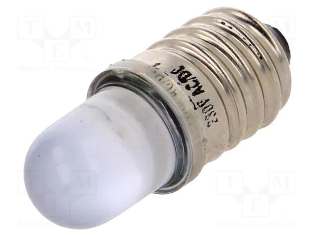 LED lamp; blue; E10; 230VAC; 90÷100mcd POLAM-ELTA LB-E10-230AC