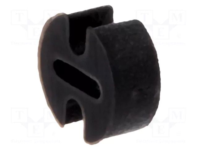 Spacer sleeve; LED; Øout: 4.5mm; ØLED: 3mm; L: 2mm; black; UL94V-2 FIX&FASTEN FIX-LEDH-2