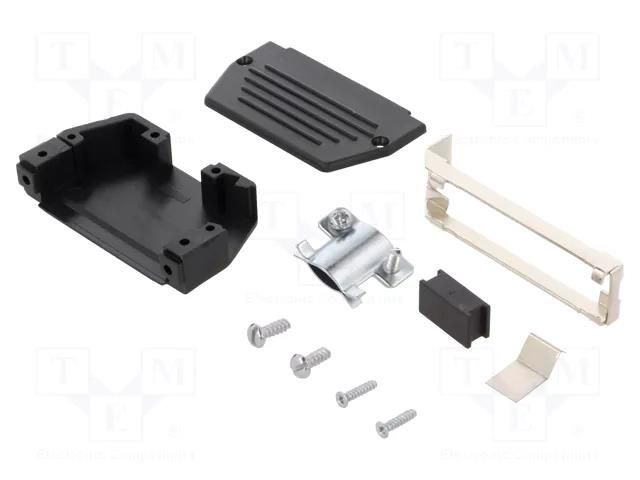 Enclosure for connectors: D-Sub; D-Sub 25pin,D-Sub HD 44pin ENCITECH ED-DS25S-K
