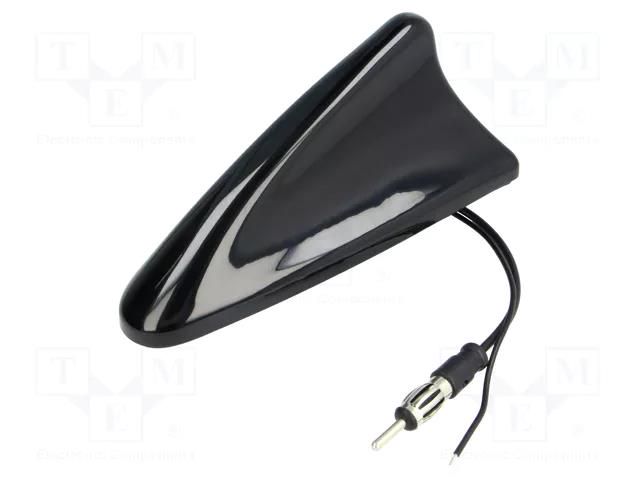 Antenna; SHARK; AM,FM; DIN; black; 12VDC; RG174 4CARMEDIA ANT.S13
