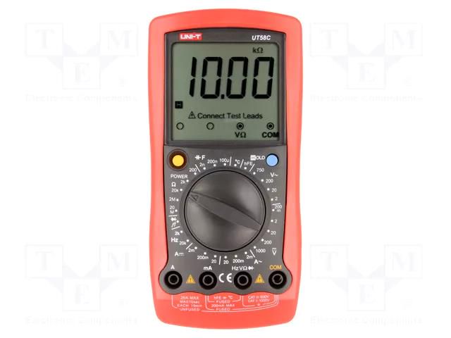 Digital multimeter; LCD; (1999); 2x/s; VDC: 200mV,2V,20V,200V,1kV UNI-T UT58C