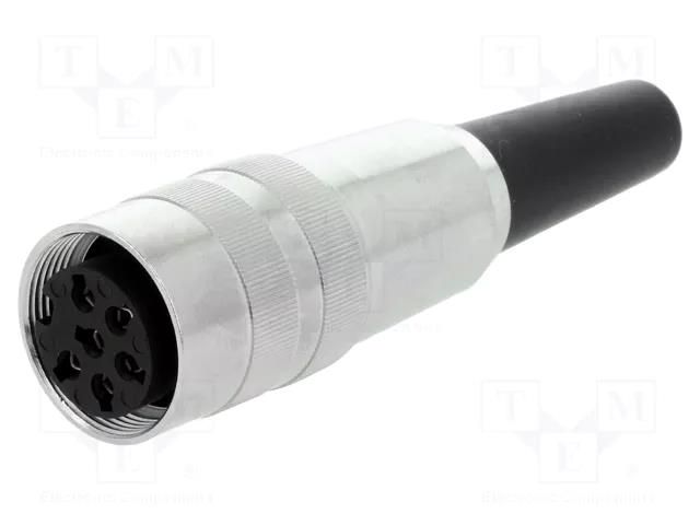 Connector: M16; plug; female; PIN: 6; 5A; 250V; soldering; for cable LUMBERG KV60