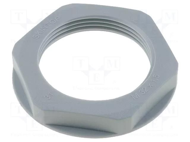 Nut; M32; polyamide; UL94V-2; 41mm; grey; Thread: metric; Pitch: 1.5 LAPP SKINTOP-N32G