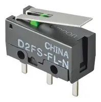 MICROSWITCH, SPST-NO, 0.1A, 6V, 0.25N D2FS-FL-N