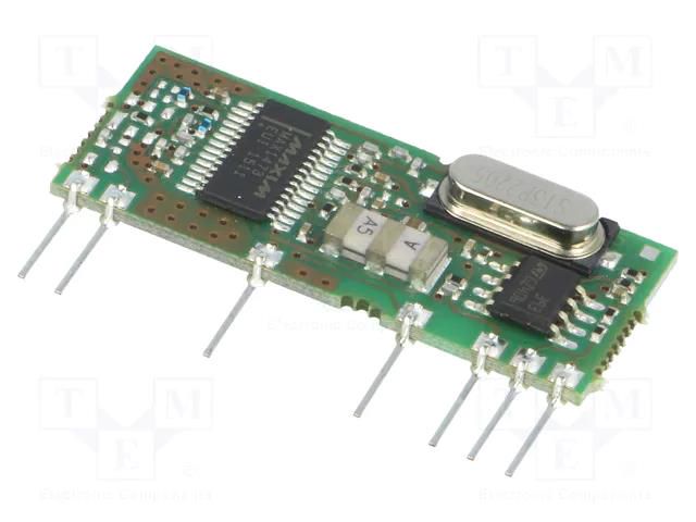 Module: RF; AM receiver; AM,ASK; 433.92MHz; -114dBm; 5VDC; 7.5mA AUREL RX-4MM5/F