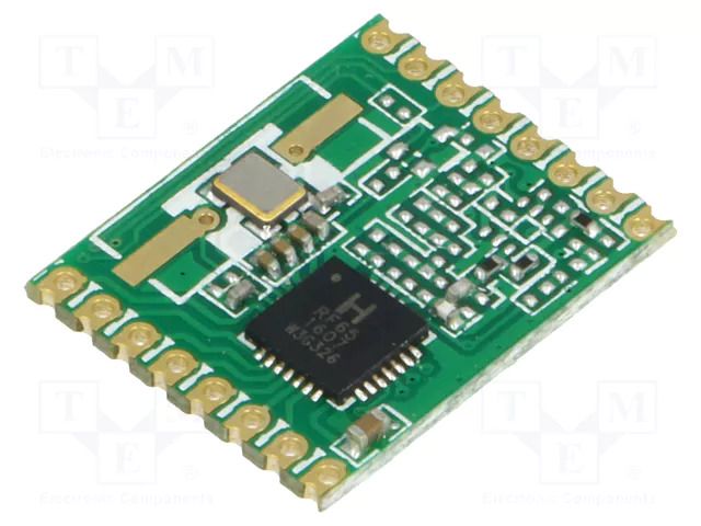 Module: RF; FM receiver; FSK; 433.92MHz; SPI; -120dBm; 1.8÷3.6VDC HOPE MICROELECTRONICS RFM65W-433S2