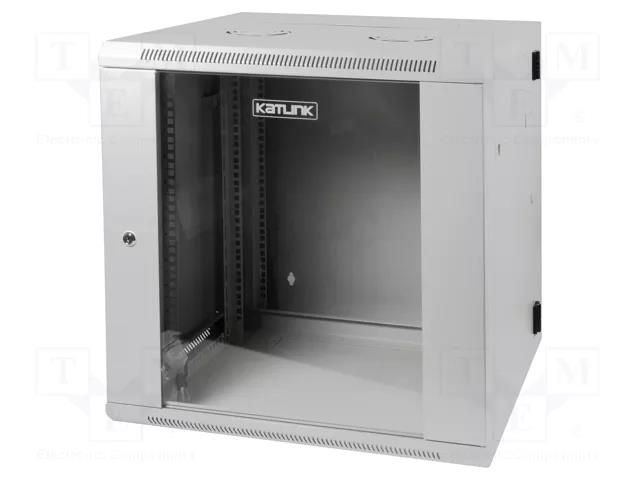 Enclosure: rack cabinet; Standard: 19"; 12U; grey; X: 600mm; Y: 600mm DIGITUS DN-WD19-12U/600