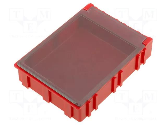 Bin; with flap; ESD; 68x57x15mm; ABS,copolymer styrene LICEFA SMDBOXN411661LS