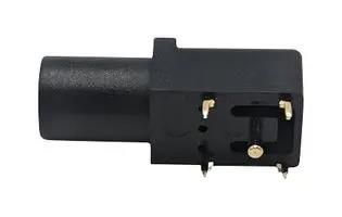 BANANA CONN, R/A JACK, 24A, 60VDC, BLACK BU-163-0
