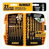 21 Piece Pilot Point┬« Titanium Drill Bit Set DW1361