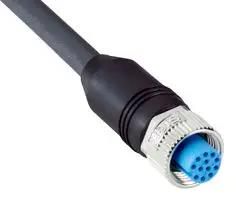 SENSOR/ACTR CBL, 12P, M12 RCPT-FREE END YF2A1B-100UD1XLEAX