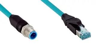 ENET/FIELDBUS CBL, 4P, M12-RJ45 PLUG, 3M YM2D24-030EF4MRJA4