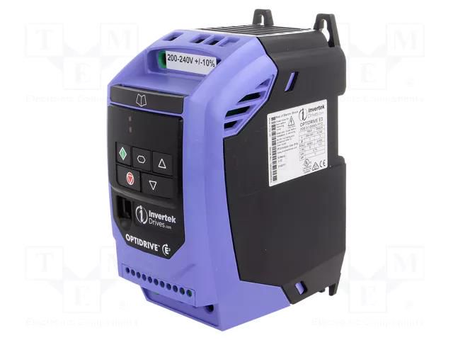 Vector inverter; Max motor power: 0.75kW; Usup: 200÷240VAC; IN: 4 INVERTEK DRIVES ODE-3-120043-1F12