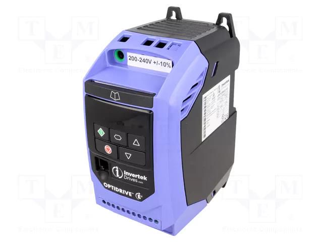 Vector inverter; Max motor power: 0.37kW; Usup: 200÷240VAC; IN: 4 INVERTEK DRIVES ODE-3-120023-1F12