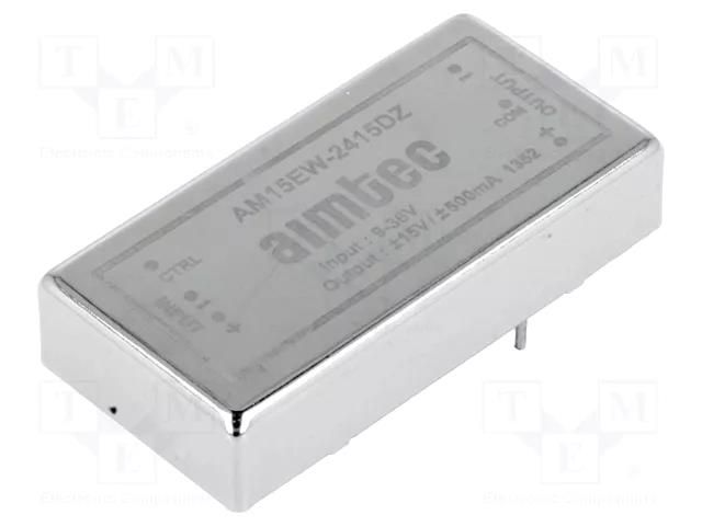 Converter: DC/DC; 15W; Uin: 9÷36VDC; Uout: 15VDC; Uout2: -15VDC AIMTEC AM15EW-2415DZ