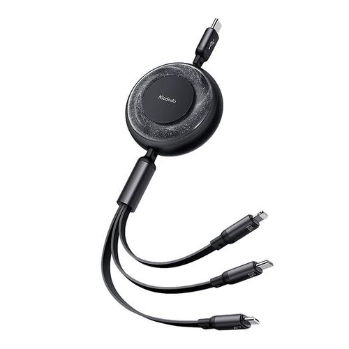 3in1 USB to USB-C / Lightning / Micro USB Cable, Mcdodo CA-5220, 1.2m (Black), Mcdodo CA-5220