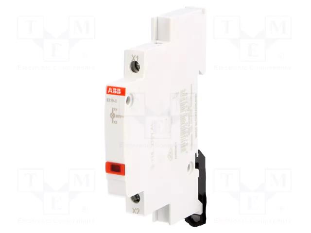 LED indicator; 115÷250VAC; for DIN rail mounting; 9mm ABB E219-C